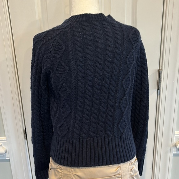 J. Crew Navy Blue Cable Knit Cardigan - EUC - size small! - Picture 5 of 6